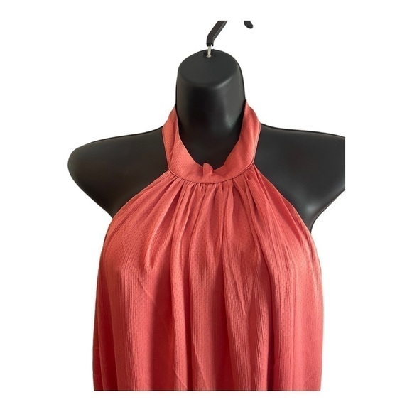 One One Six Halter Style Maxi Tiered Skirt Dress In Clay - Picture 6 of 14